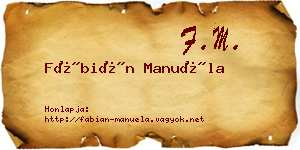 Fábián Manuéla névjegykártya