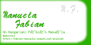 manuela fabian business card